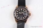 Replica Rolex Yachtmaster Watch Everose Gold Black Rubber Clone ETA2836_th.jpg